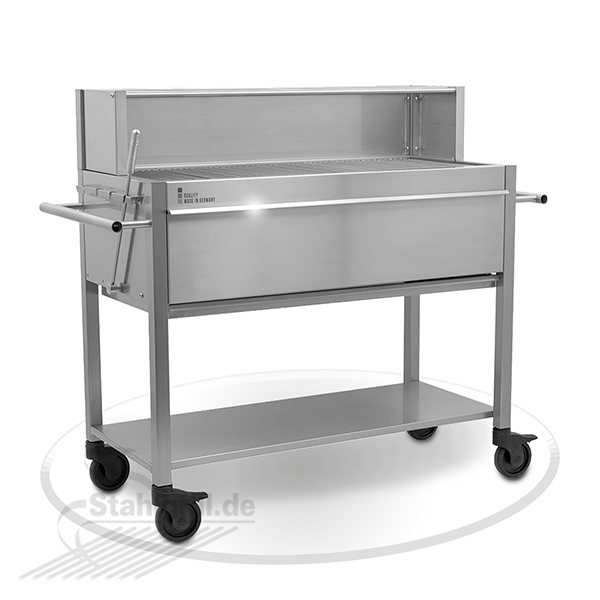 Edelstahl Gastro Profigrill Holzkohlegrill Profistar 1000 für Gewerbe und Gastronomie Edelstahl Profigrill für Gastronomie und Gwerbe Profistar 1000