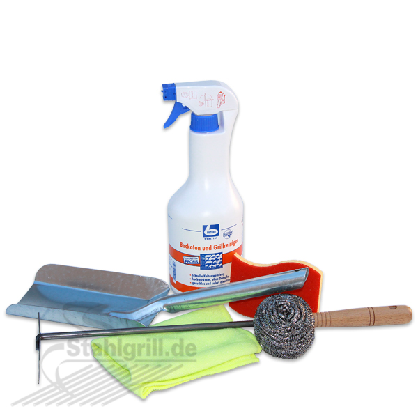 Grill Reinigungs Set 1 für Holzkohlegrills aus Edelstahl mit Schaufel und Aschekratzer Grill Reinigungs Set 2 besonders geeignet für Edelstahlgrills