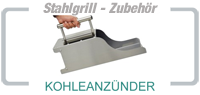 Grill Kohleanzuender aus Edelstahl Grill-Zubehör von stahlgrill.de - Kohleanzuender