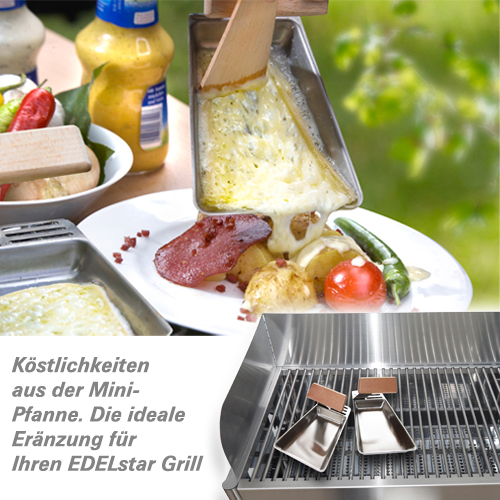 Grillpfännchen Set aus Edelstahl für Ihren Edelstar Holzkohlegrill Grillpfännchen als Ergänzung zu Ihrem Edelstar Holzkohlegrill