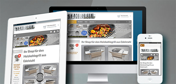 Stahlgrill.de der Shop optimiert für Smartphone und Pad