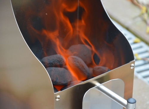 Grill-Kohleanznder / Anzndkamin - Bausatz aus Edelstahl