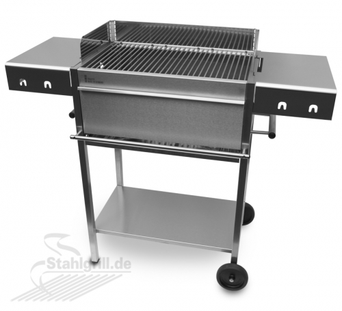 Edelstahlgrill - Holzkohlegrill - EDELstar Premio L Comfort - Bausatz