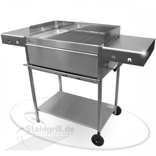 Edelstahlgrill - Holzkohlegrill - EDELstar Premio XL Gourmet - Bausatz