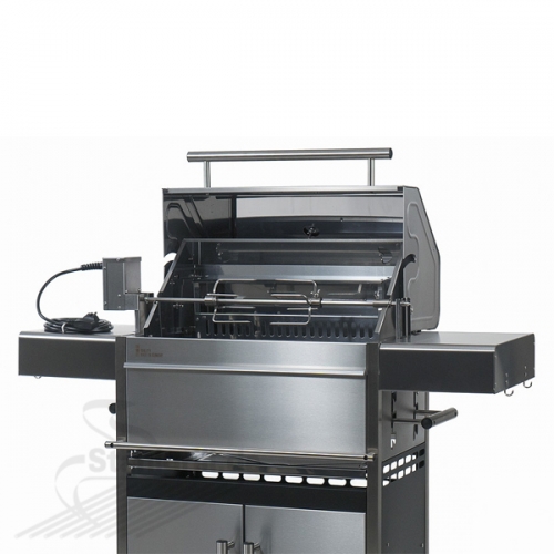 Spiessvorrichtung mit Motor und Glutkasten fr EDELstar Premio L Grill