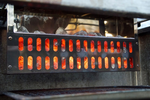 Spiessvorrichtung mit Motor und Glutkasten fr EDELstar Premio L Grill