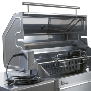 Spiessvorrichtung mit Motor und Glutkasten fr EDELstar Premio XL Grill
