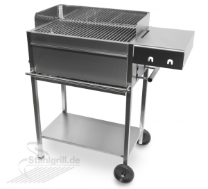 Edelstahlgrill - Holzkohlegrill - EDELstar Premio L Basis - Bausatz