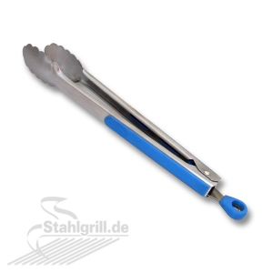 Grillzange aus Edelstahl - blau
